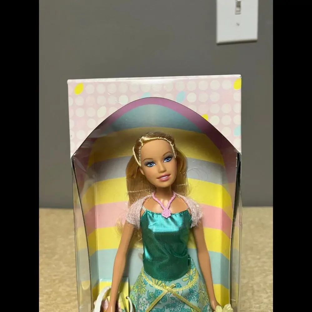 Mattel Totally Easter Barbie Doll L0999 New + Matching Child's Holiday Hair Band